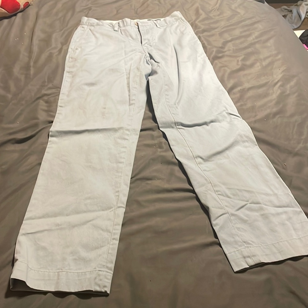 size 30/32. light blue polo pants.